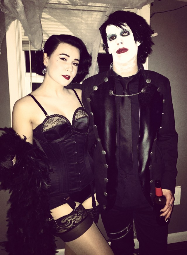 Marilyn Manson and Dita Von Teese. 